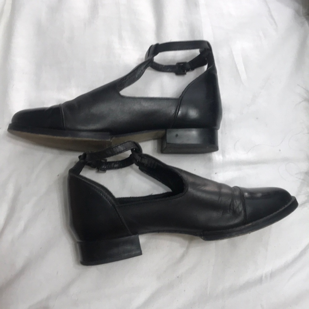 Topshop leather cut out shoes